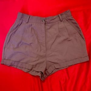 Pleated Purple Cuffed shorts Size 6